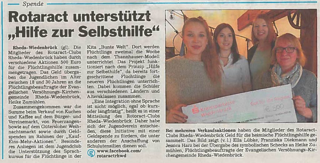 Flüchtlingshilfe - Glocke