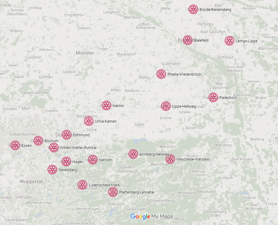 Übersicht der Clubs in unserem Distrikt